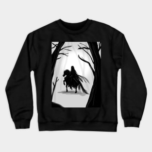 Black rider on a horse | Artprint Crewneck Sweatshirt